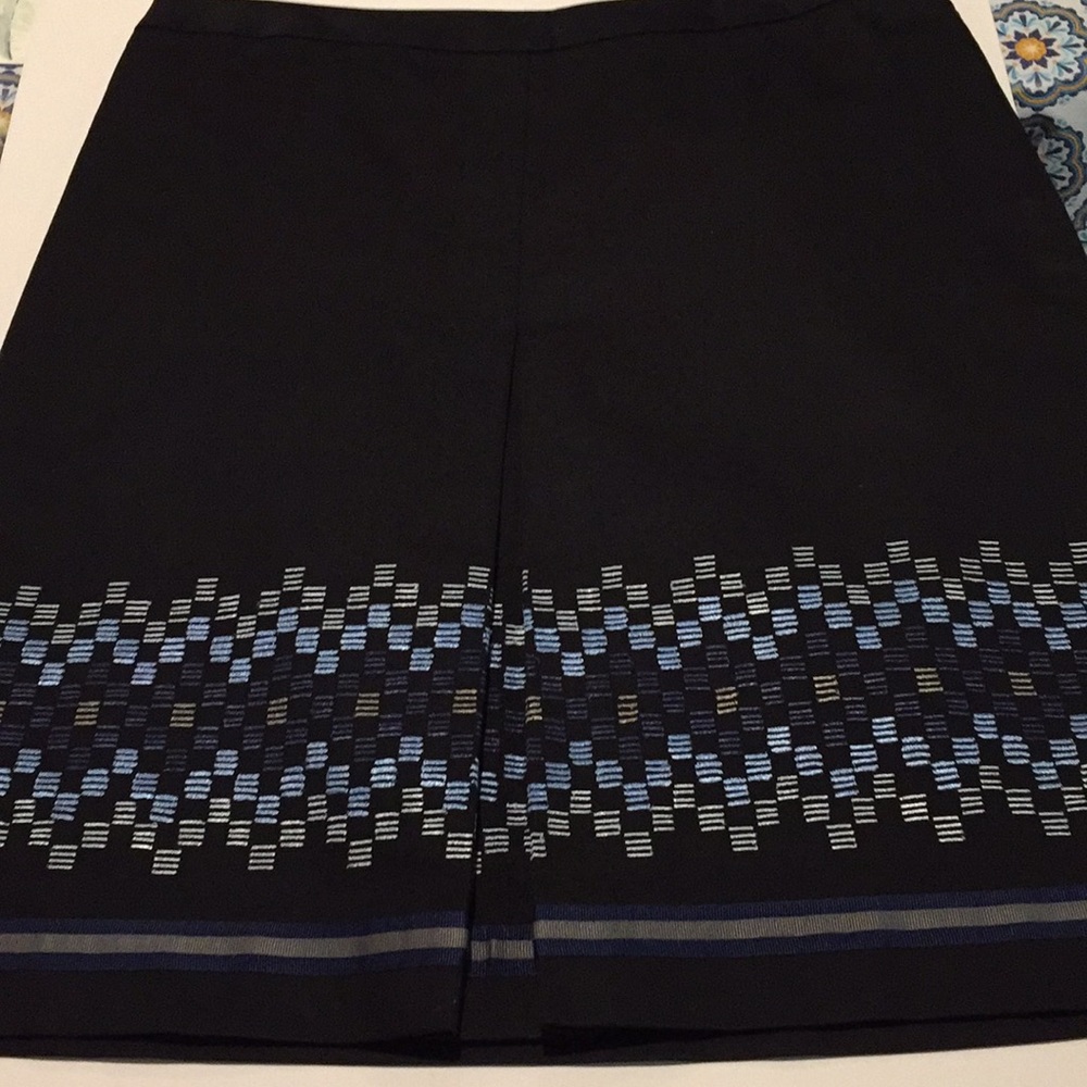 Black Embroidered Skirt